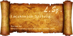 Laczkovics Szilvia névjegykártya
