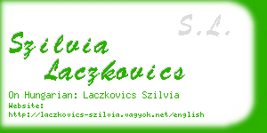 szilvia laczkovics business card